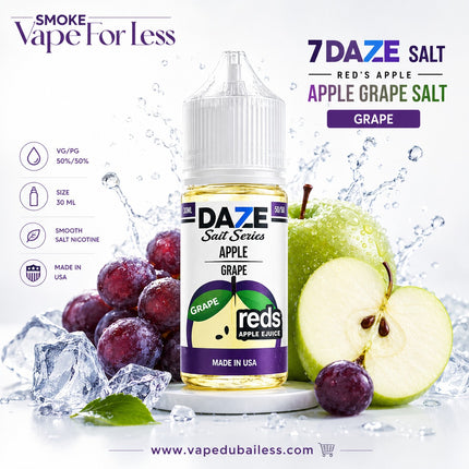 7 DAZE SALT - RED'S APPLE - APPLE GRAPE SALT Vape Offer Dubai