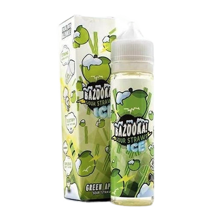 BAZOOKA Green Apple Sour Ice Freebase E-Liquid Dubai