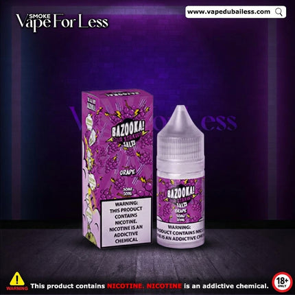 BAZOOKA Grape Salt Nic 30ml - Fast Vape Delivery Dubai