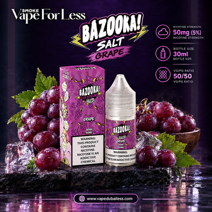 BAZOOKA Grape Salt Nic 30ml Fast Vape Dubai and UAE Delivery
