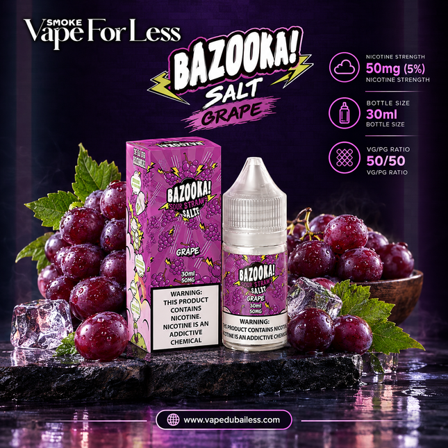 BAZOOKA Grape Salt Nic 30ml Fast Vape Dubai and UAE Delivery