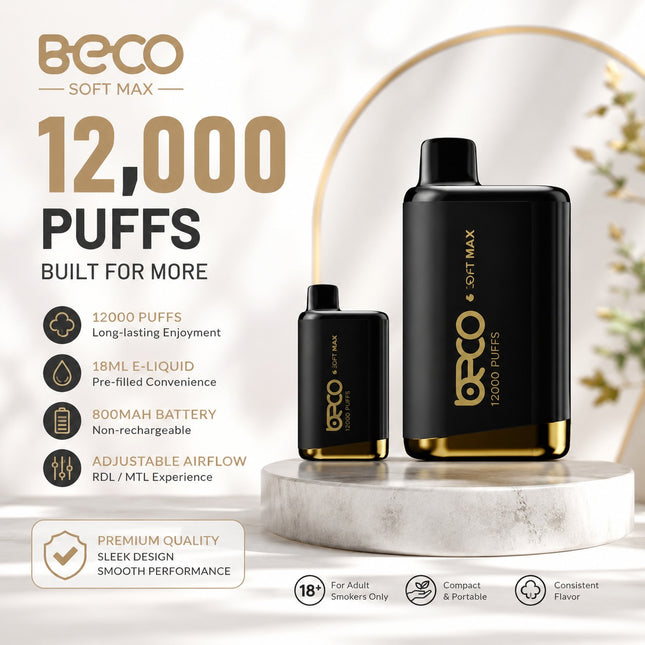 BECO SOFT MAX DISPOSABLE VAPE (12000 PUFFS) VAPE SAME DAY DELIVERY DUBAI