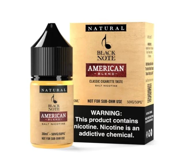 Black Note American Blend Salt Nicotine 30ml Fast vape delivery