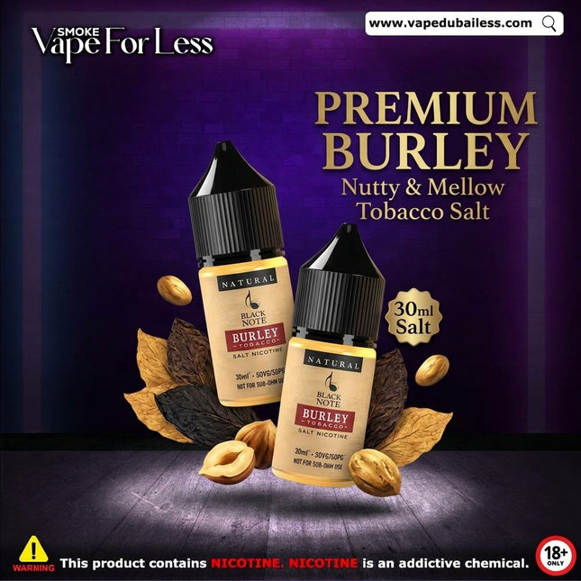 Black Note Burley Premium Salt 30ml - Online Vape Delivery UAE