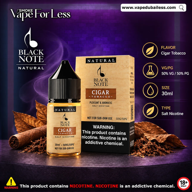 Black Note Cigar Blend Salt nic 30ml Dubai Duty Free 2026