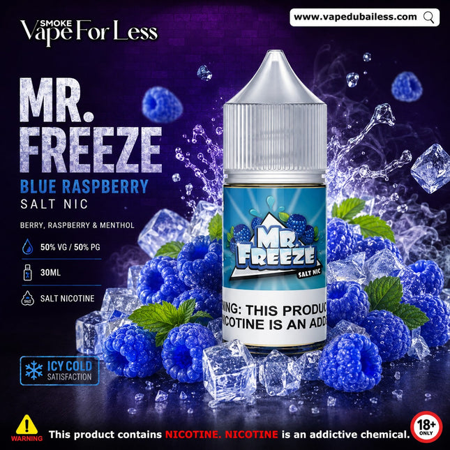 Blue Raspberry 30 ml SaltNic - by Mr. Freeze Fast Vape Delivery UAE 