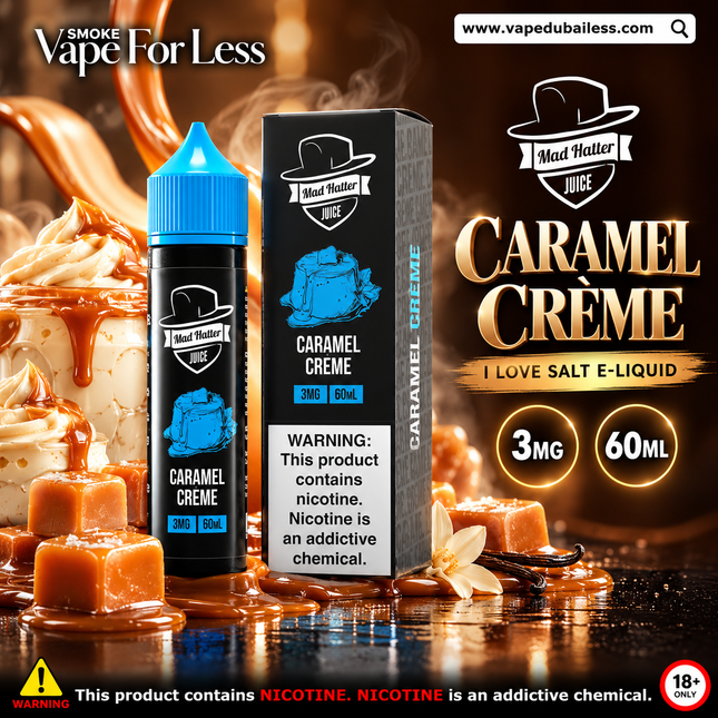 Caramel Cream I Love Salt Mad Hatter ELiquid - Same Day Vape Delivery Dubai
