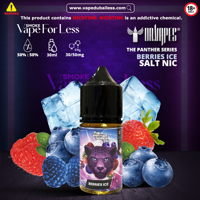 Berries Ice The Panther Series Ice 30ml Saltnic by Dr. Vapes Best Shop Online in Al Ain 2025