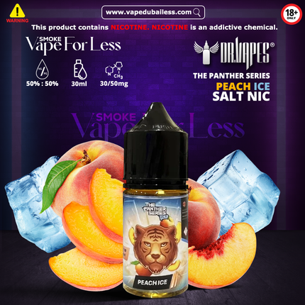 Peach Ice - The Panther Series Ice 30ml Saltnic by Dr. Vapes