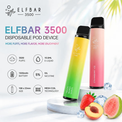 ELF BAR 3500 Disposable Pod Device 1500mAh ABU DHABI DUBAI KSA