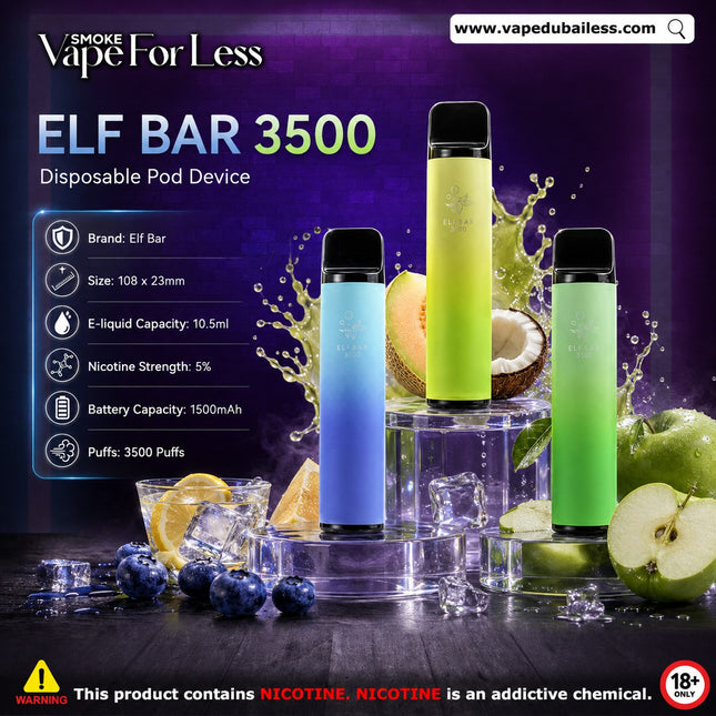 Elf Bar Disposable Vape 3500 Puffs Fast Vape Delivery