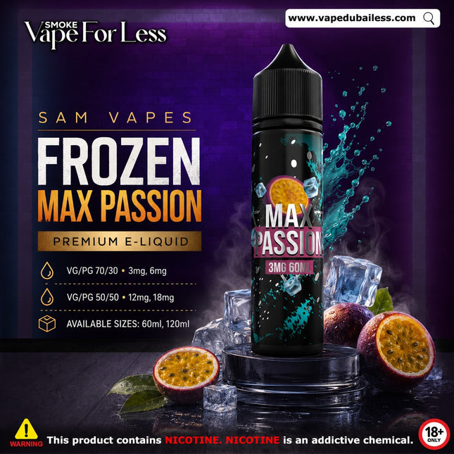 Frozen Max Passion E-Liquid - Sam Vapes Delivery Vape Abu Dhabi