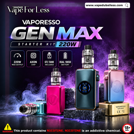 Gen Max Vaporesso Starter Kit 220W - Cheapest Vape Delivery UAE 2026