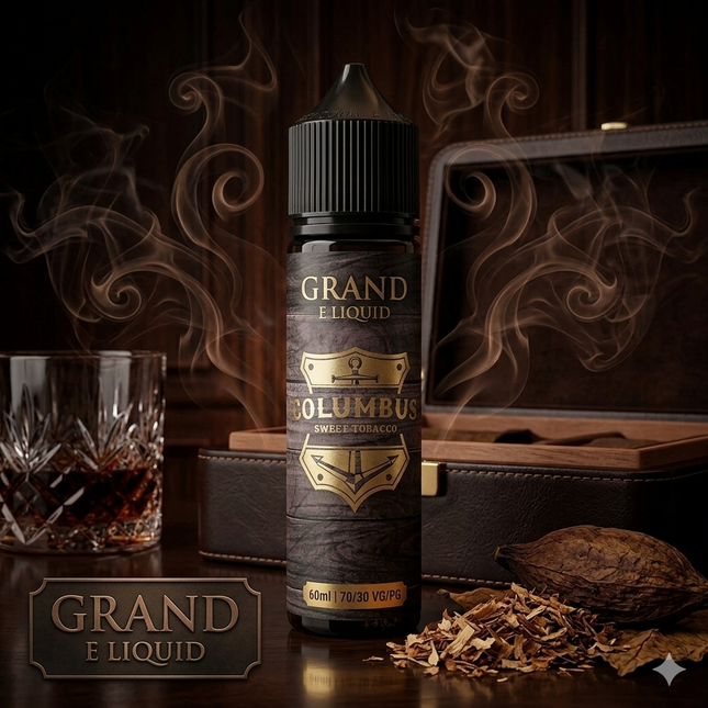 Grand Columbus Sweet Tobacco Freebase E-Liquid Abu Dhabi