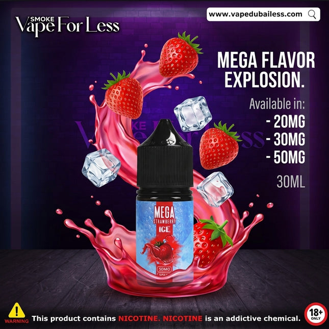 Grand Mega Strawberry Ice Saltnic 30ml Same Day Vape Delivery Dubai 2026