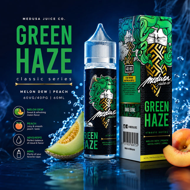 Green Haze Classic Series - Medusa Juice Co. 60ml ABU DHABI DUBAI UMM AL QUAWAIN KSA RAK