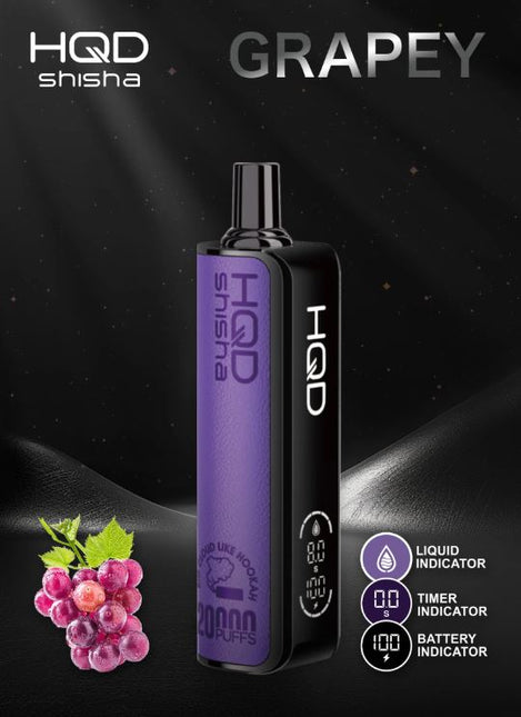 HQD Shisha 20K Disposable Vape 3mg – 20,000 Puffs Rechargeable