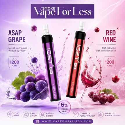 IGET PLUS Disposable Vape 1200 Puffs Vape Offer Dubai Al Ain Sharjah