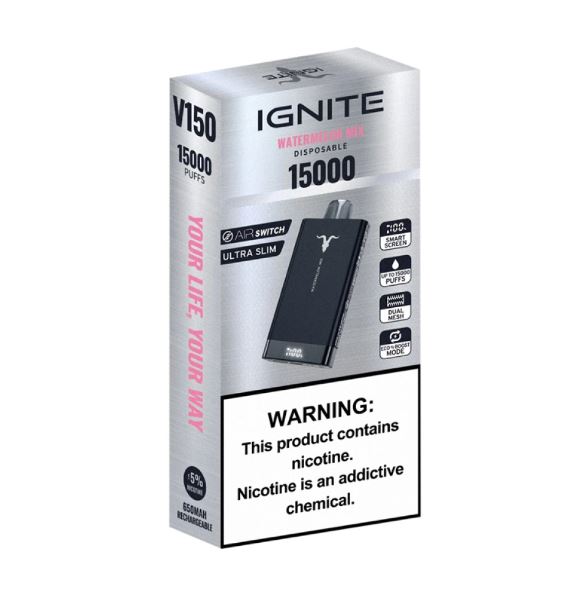 IGNITE - V150 Rechargeable Disposable Vape (15,000 Puffs) DELIVER THE SAME DAY DUBAI DUTY FREE