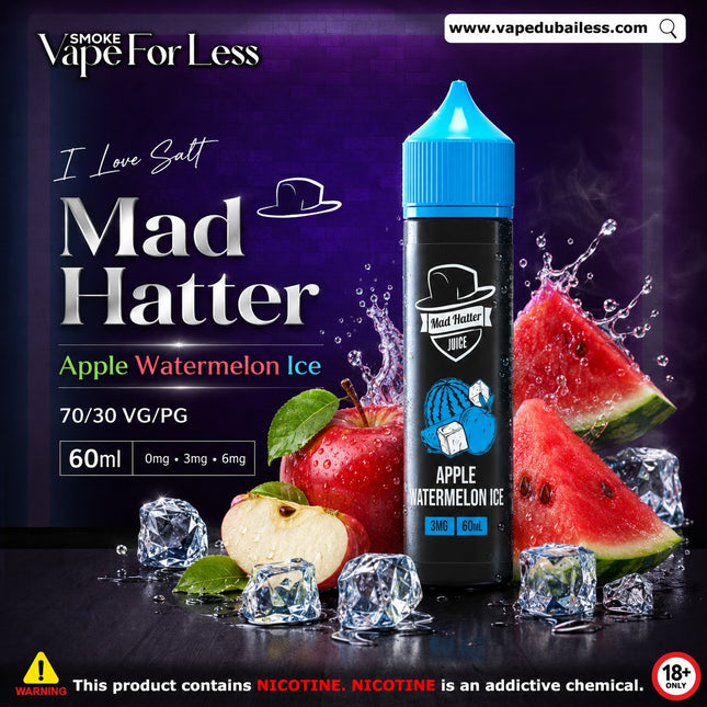 I Love Salt Mad Hatter Apple Watermelon Ice E-Liquid Dubai Online Delivery