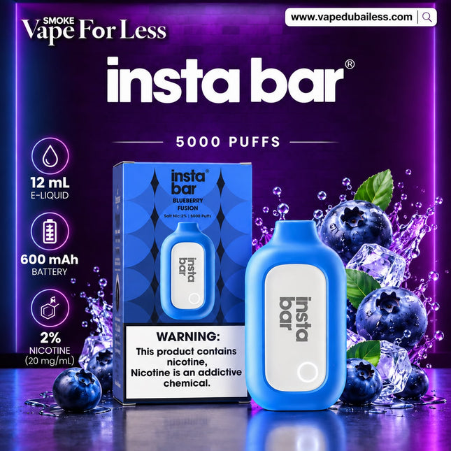 Insta Bar Disposable Vape Pod Device 600mAh (5000 Puffs) Fast Vape Delivery 