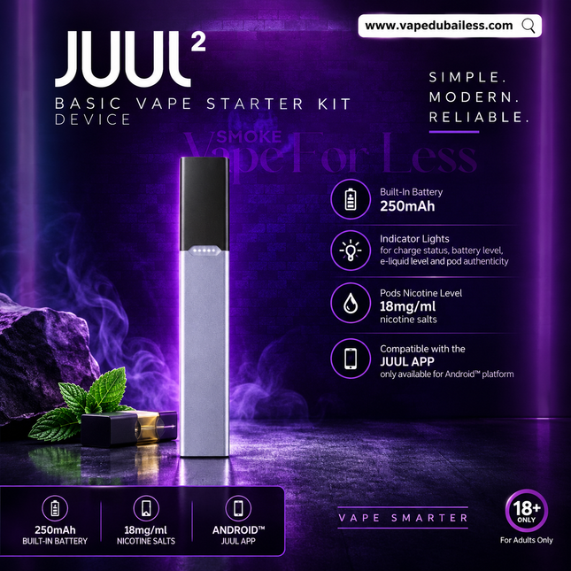JUUL 2 Basic Vape Starter Kit Device Fast Vape Delivery online