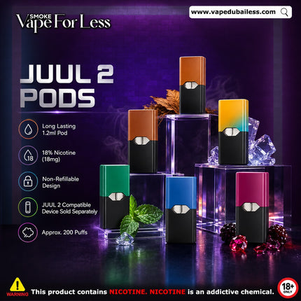 JUUL 2 Pods 18mg – Original Pre-Filled Pods 2 Pack Best Vape Shop in UAE 