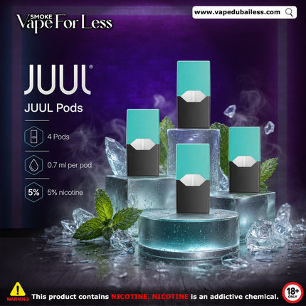 JUUL Menthol Pods 5% – Pre-Filled 0.7mL Pods Vape Delivery Dubai