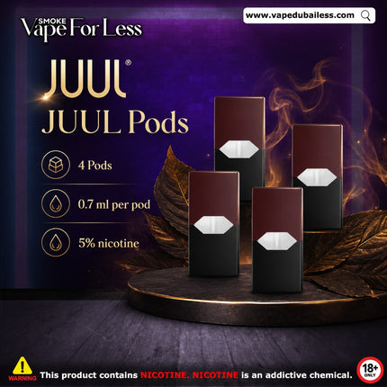 JUUL Virginia Tobacco Pods 5% Replacement Pods – Pre-Filled 0.7ml