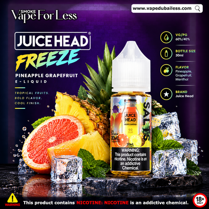 Juice Head Freeze Salt Nic – Pineapple Grapefruit 30ml Abu Dhabi, Dubai and UAE Best Delivery Online 