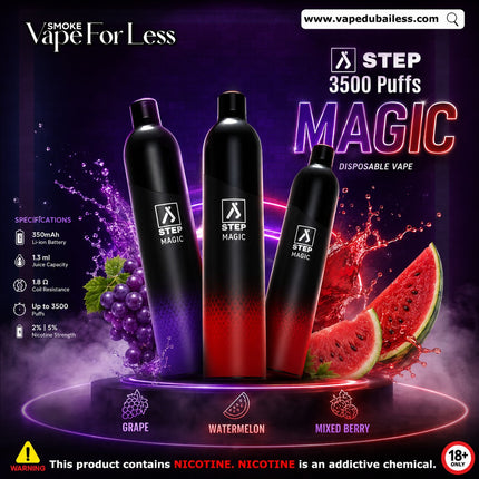 Jusaat Step Magic Disposable Vape Device 3500 Puffs Vape Delivery Dubai