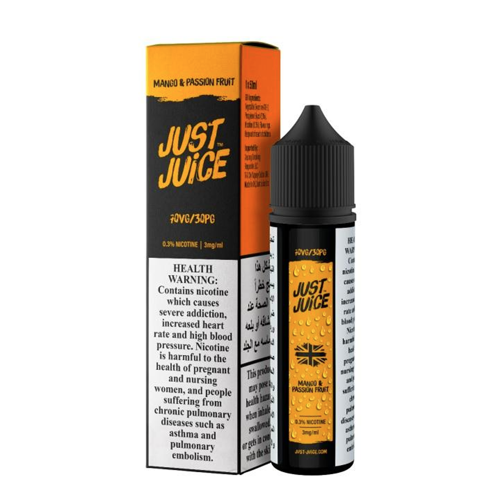 just juice vapes dubai Just Juice Mango and Passion Fruit Freebase E-Liquid Dubai