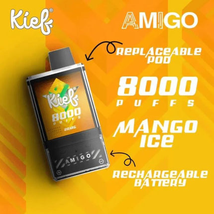 Kief Amigo Pod Kit Disposable Vape (8000 Puffs) Best Vape Offer Online in UAE 2025