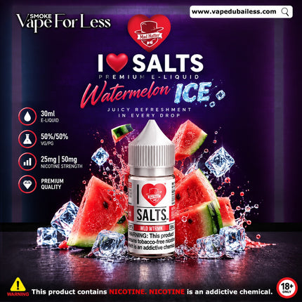 Mad Hatter I Love Salt - WLD WTRMN 30ml Saltnic Fast Vape Delivery 2026