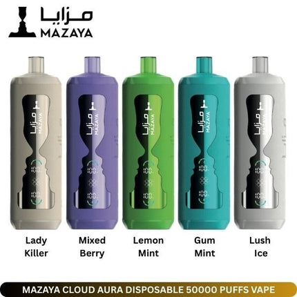 Mazaya Cloud Aura Disposable Vape 50000 Puffs - Fast Vape Delivery Dubai 2026