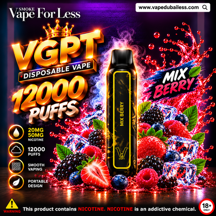 Mix Berry VGPT 12000 Puffs - Same Day Vape Delivery Dubai