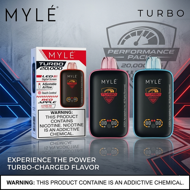 Myle Turbo Rechargeable Disposable Vape (20,000 Puffs) Best Seller Dubai 2026
