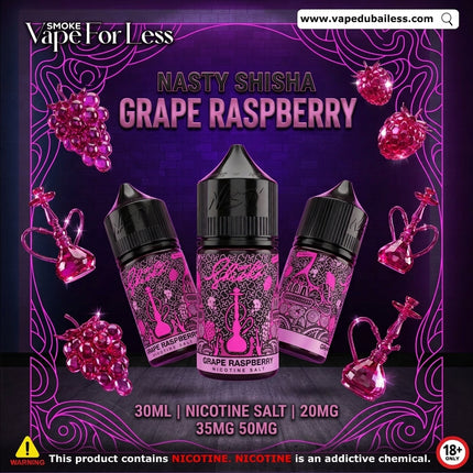 Nasty Shisha Grape Raspberry Salt nic 30ml - Fast Vape Delivery Dubai