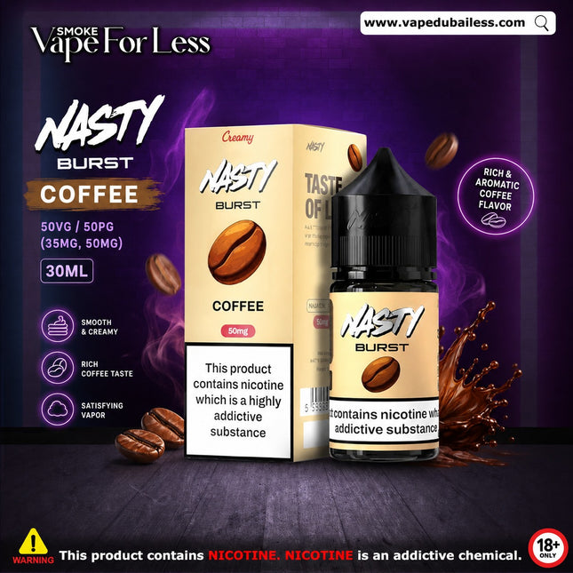 Nasty Burst Coffee Saltnic 30ml - Vape Delivery Dubai