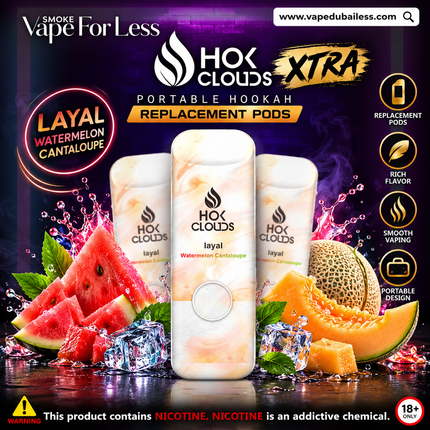 XTRA HOK CLOUDS PORTABLE HOOKAH REPLACEMENT PODS