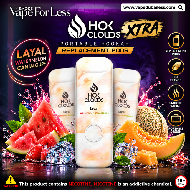 XTRA HOK CLOUDS PORTABLE HOOKAH REPLACEMENT PODS