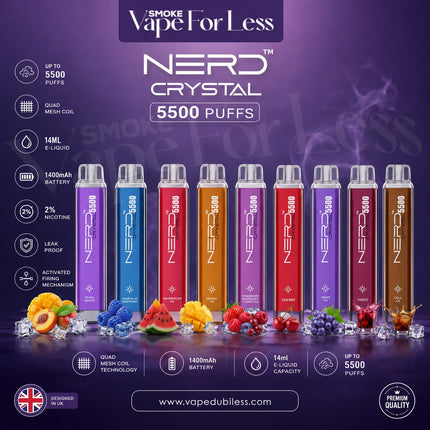 Nerd Crystal Disposable Vape (5500 Puffs) Online Offer in Al Ain 2025