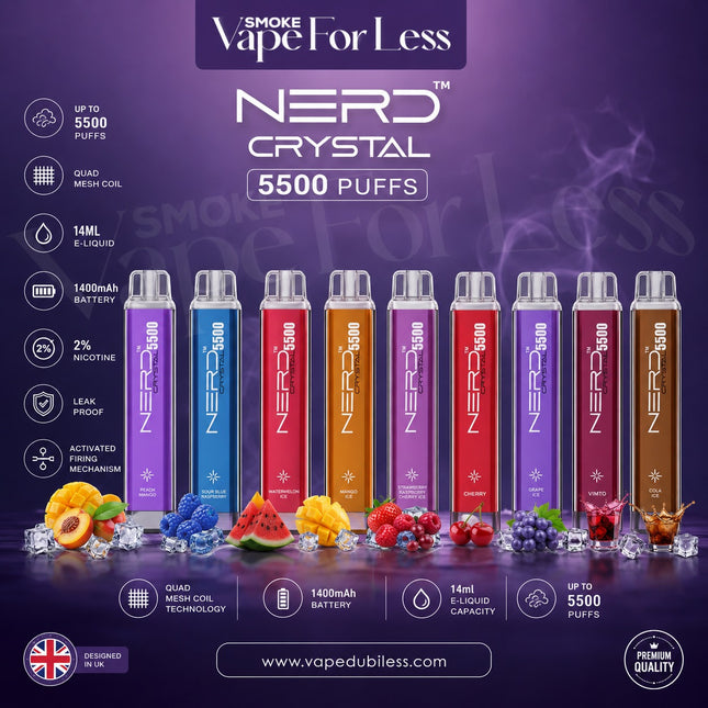 Nerd Crystal Disposable Vape (5500 Puffs) Online Offer in Al Ain 2025
