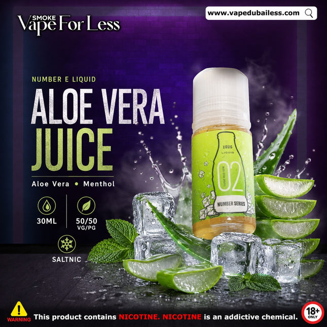 Number 2 Aloe Vera Juice - Number E-Liquid Saltnic 30ml Vape Delivery Dubai Same Day 