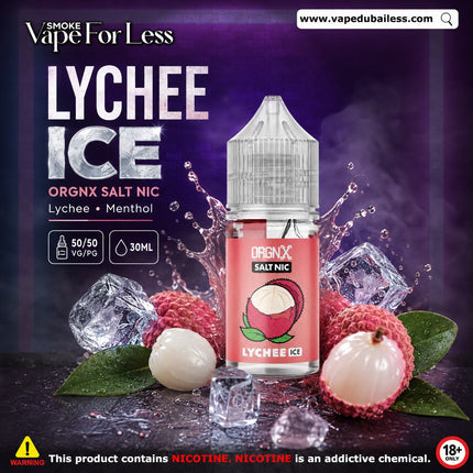 ORGNX LYCHEE ICE Saltnic 30ml Fast Vape Delivery Dubai and UAE