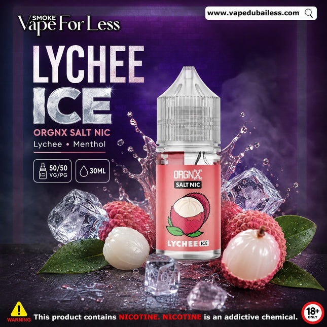 ORGNX LYCHEE ICE Saltnic 30ml Fast Vape Delivery Dubai and UAE