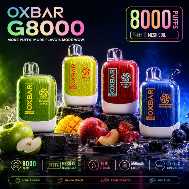 OXVA Oxbar G8000 Disposable Vape 8000 Puffs Vape Same Day Delivery Dubai