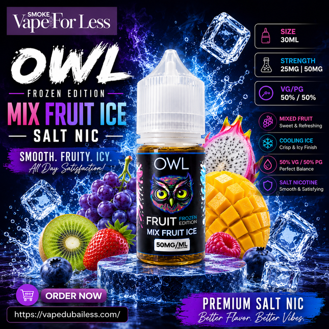 Owl Mix Fruit Ice Salt Nic 30ml Vape Offer Dubai