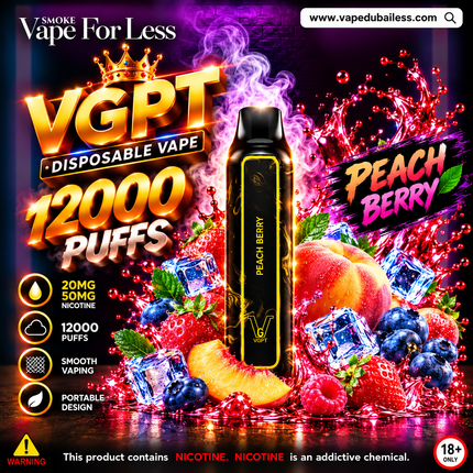 Peach Berry VGPT 12000 Puffs -Vape Delivery Abu Dhabi