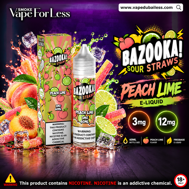  Peach Lime Bazooka ELiquid - Vape Delivery Dubai